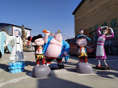 玻璃鋼哪吒系列人物雕塑